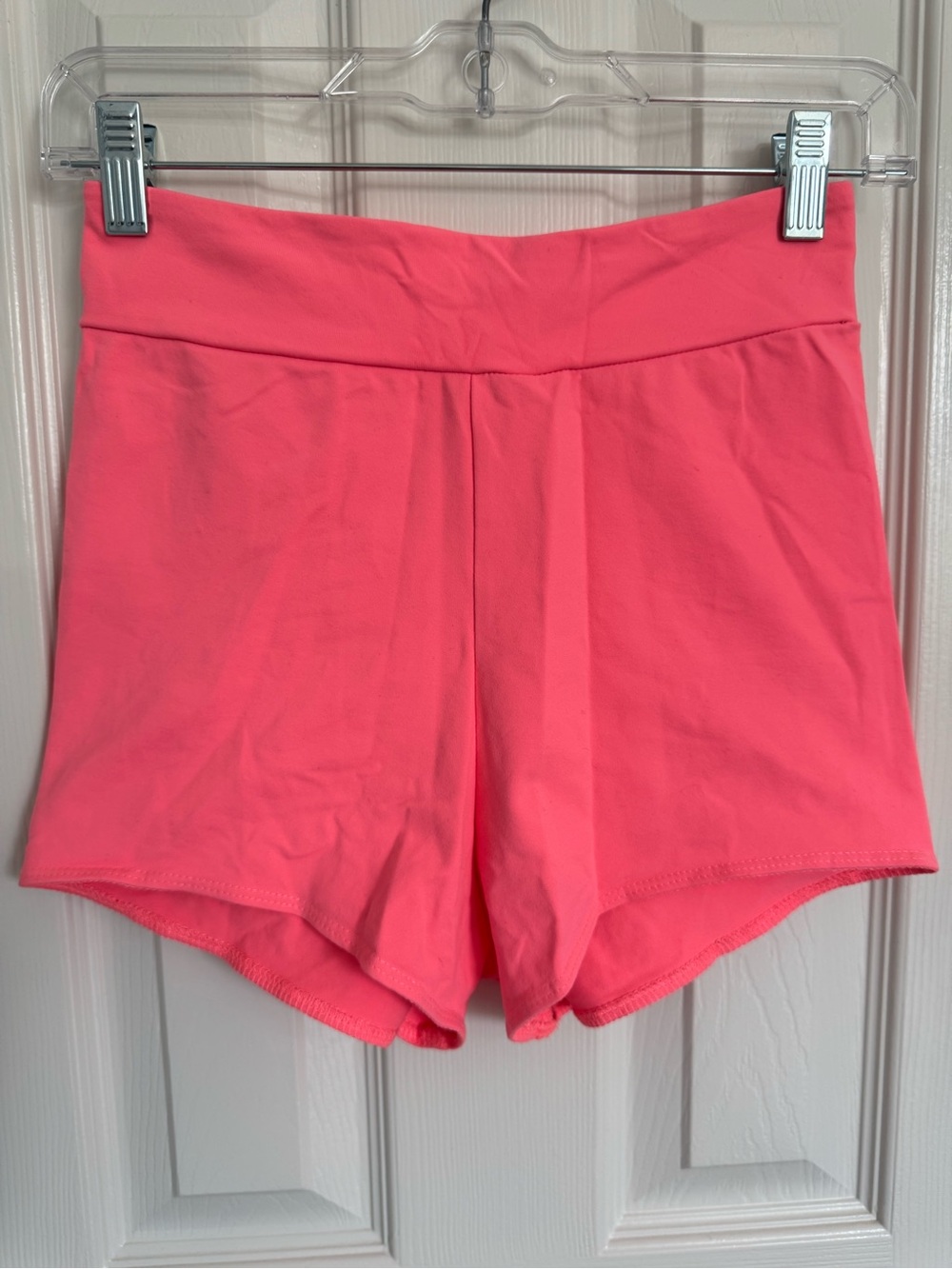 NWOT Purple Pixies High-Waist Bright Coral Athletic Shorts